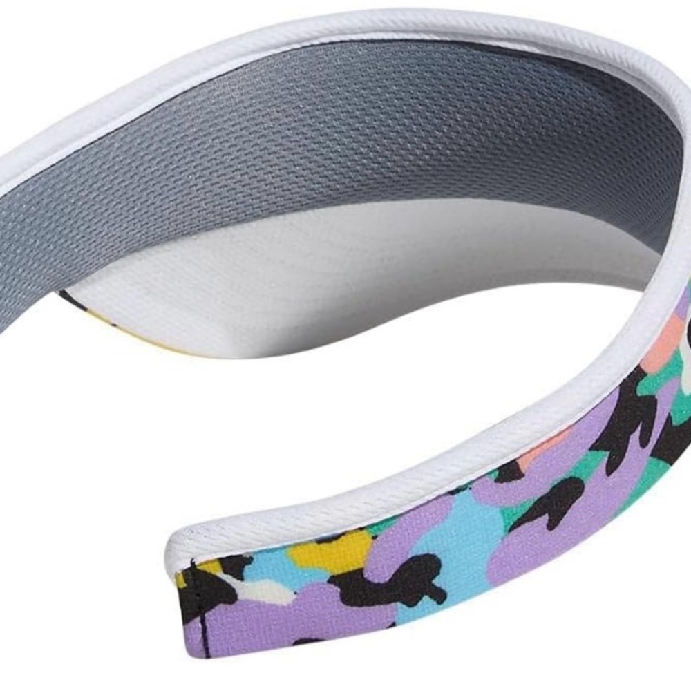 Adidas Women's Match Floral Multicolor Classic Clamp Embroidered Logo Visor - Picture 4 of 8